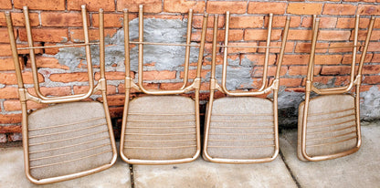 RARE DESIGN SET 4 VINTAGE KITCHEN CHAIRS by HAMILTON COSTCO of INDIANA FREESHIP