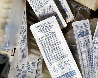 EXPIRED Lot 50 Sealed Packs SYRINGE LIEBEL-FLARSHEIM CT 9000 MULTIPACK 200 ML