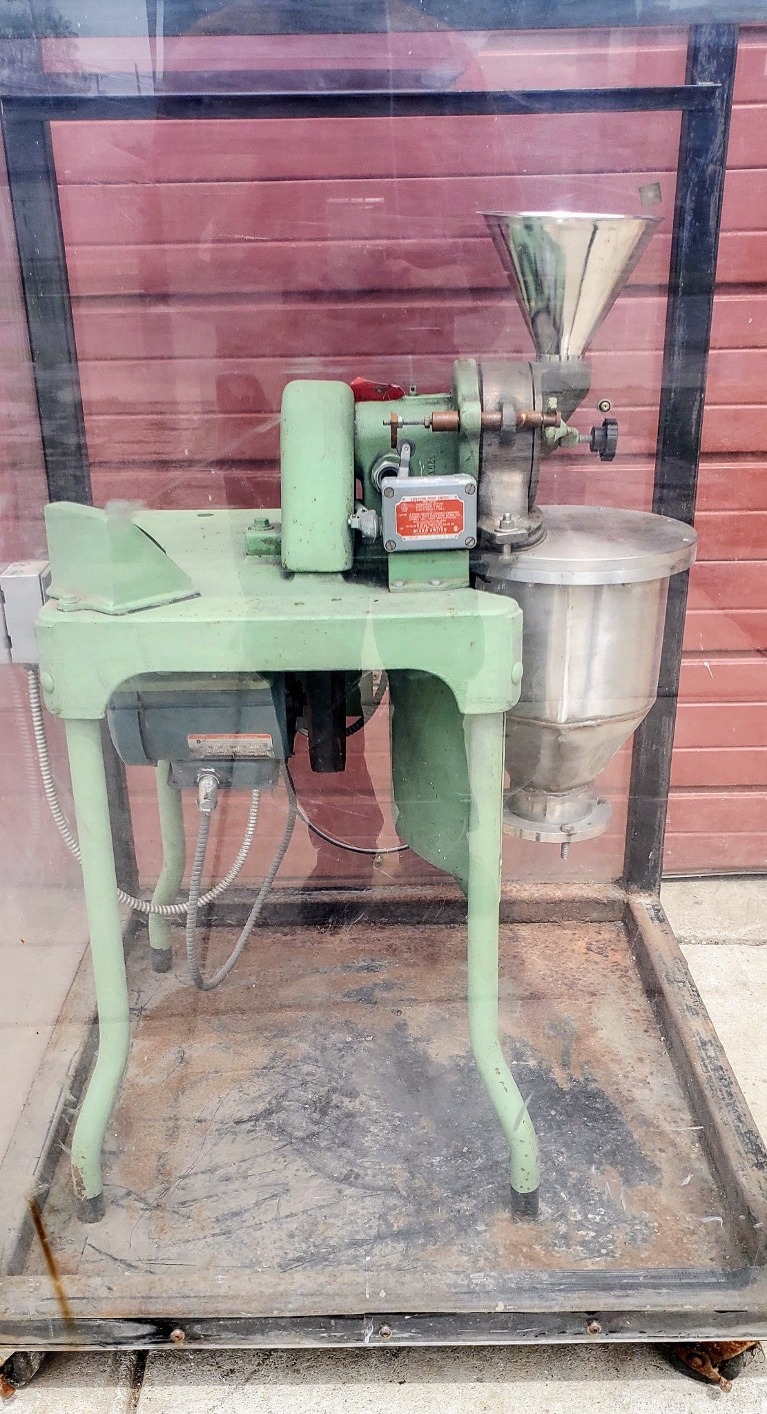 MIKRO CF 3PH PULVERIZER MILL BRONZE POWDER MACHINE w/SAFETYENCLOSURE WATCH VIDEO