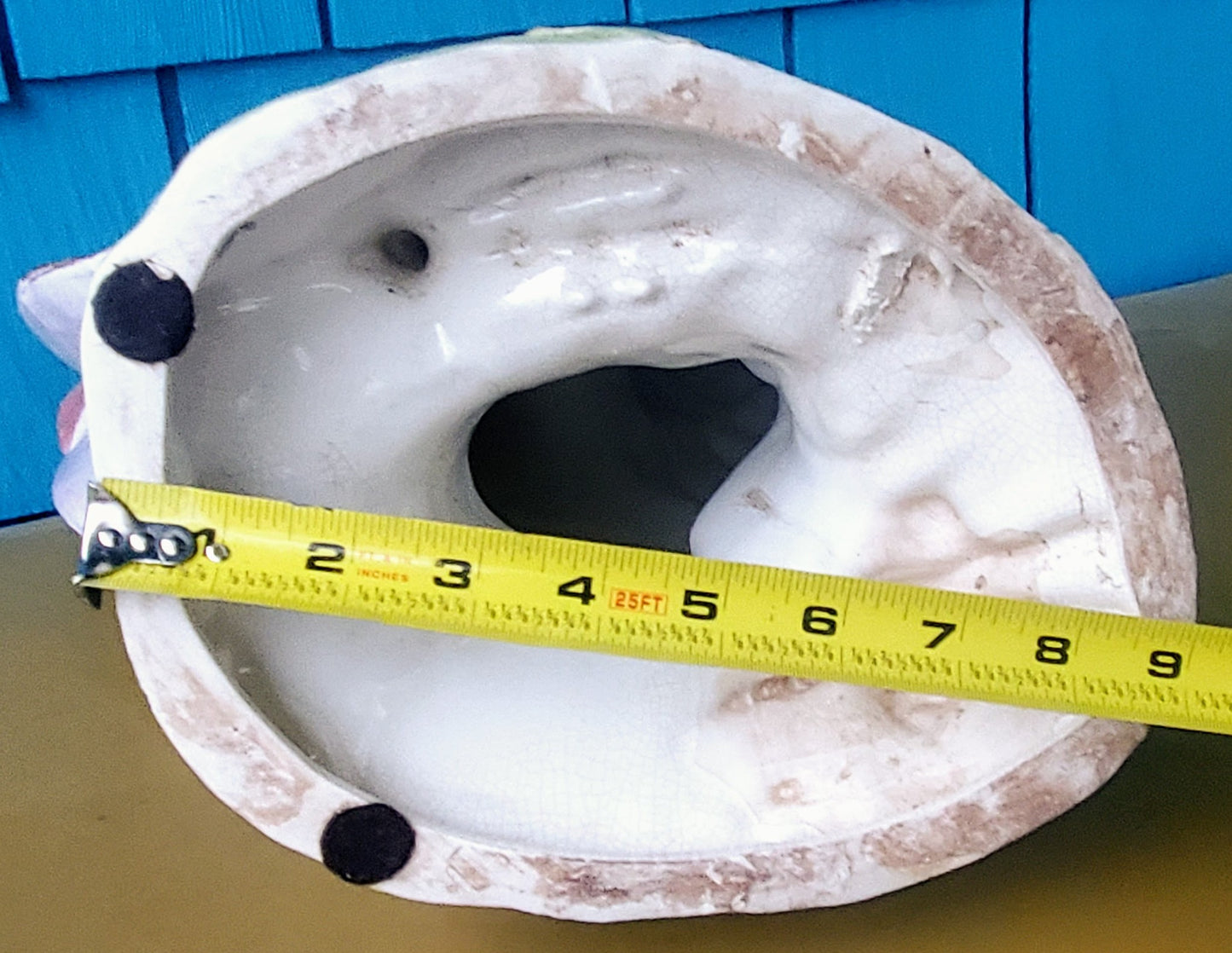 BIG HAND MADE & PAINTED 20.5" x 13" CERAMIC ROOSTER - GOOD FORTUNE - FREE SHIP