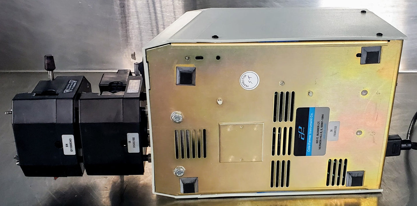 MASTERFLEX L/S EASY-LOAD II MODEL 77200-60 & 2 PUMP HEADS 90DAYWARRTY WATCHVIDEO