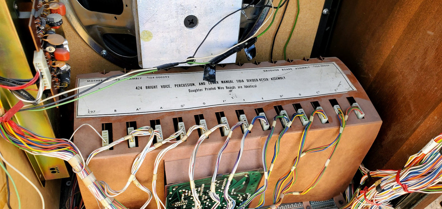 BEAUTIFUL HAMMOND REGENT 4172 Built-In LESLIE ORIGINAL BENCH WATCHVIDEO FREESHIP