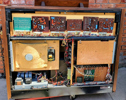 BEAUTIFUL HAMMOND REGENT 4172 Built-In LESLIE ORIGINAL BENCH WATCHVIDEO FREESHIP