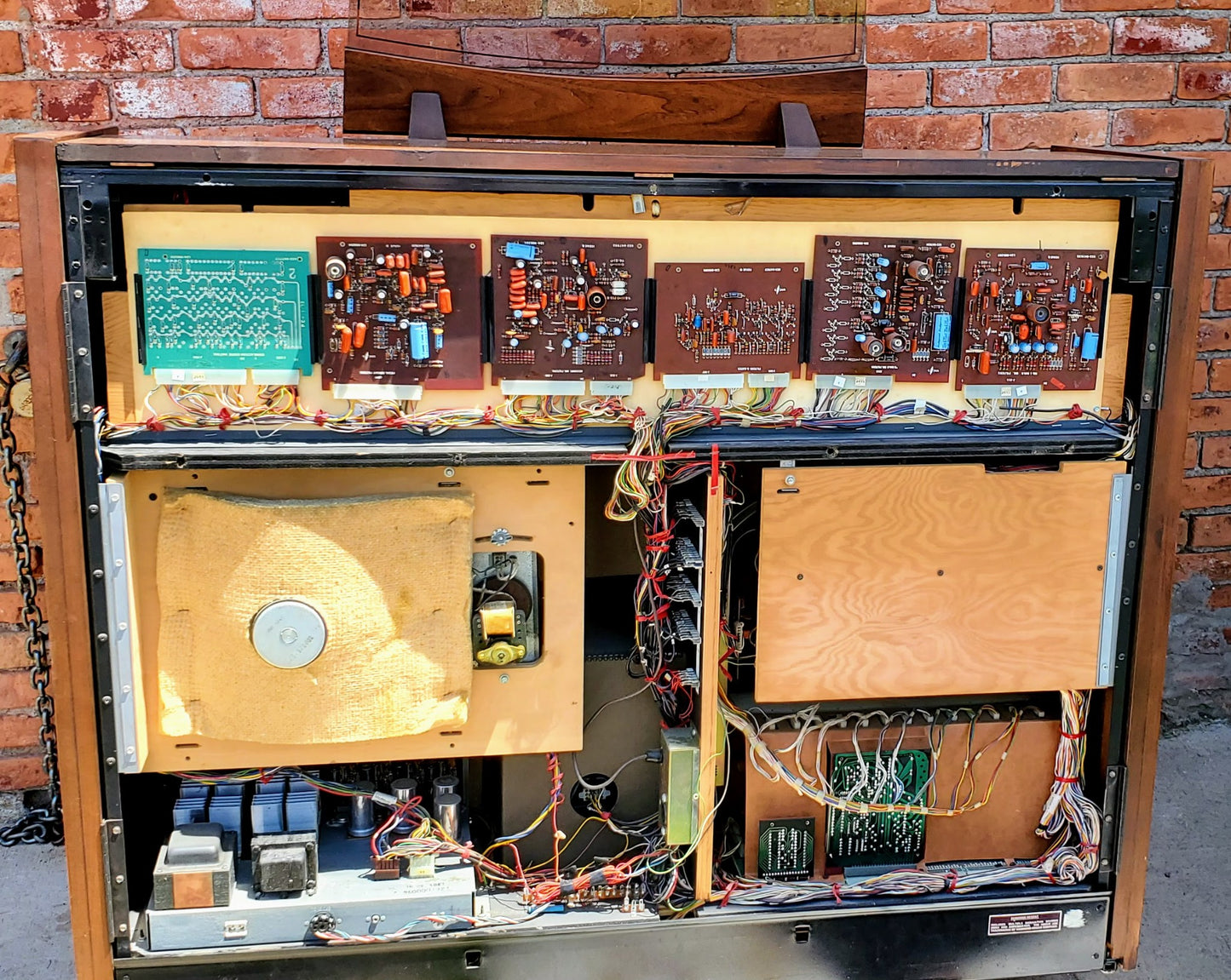 BEAUTIFUL HAMMOND REGENT 4172 Built-In LESLIE ORIGINAL BENCH WATCHVIDEO FREESHIP