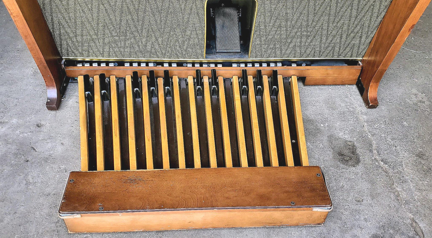 BEAUTIFUL HAMMOND REGENT 4172 Built-In LESLIE ORIGINAL BENCH WATCHVIDEO FREESHIP