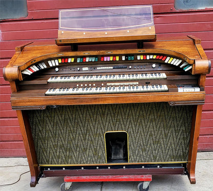 BEAUTIFUL HAMMOND REGENT 4172 Built-In LESLIE ORIGINAL BENCH WATCHVIDEO FREESHIP