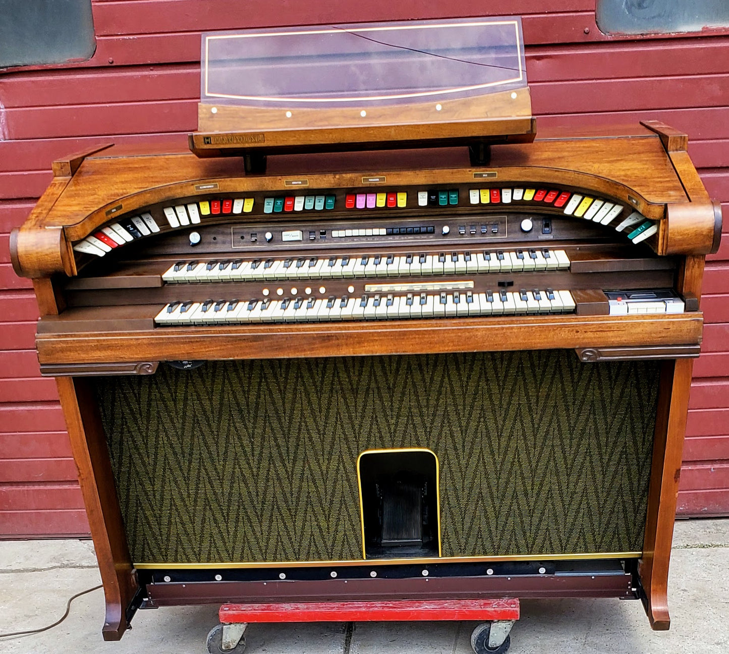 BEAUTIFUL HAMMOND REGENT 4172 Built-In LESLIE ORIGINAL BENCH WATCHVIDEO FREESHIP