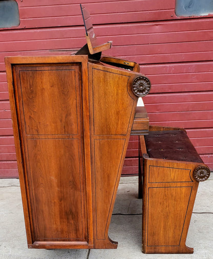 BEAUTIFUL HAMMOND REGENT 4172 Built-In LESLIE ORIGINAL BENCH WATCHVIDEO FREESHIP