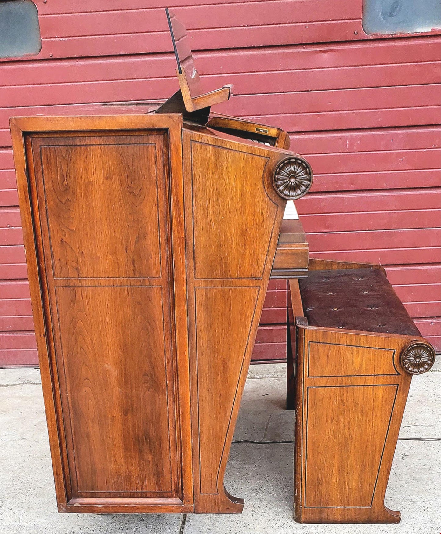 BEAUTIFUL HAMMOND REGENT 4172 Built-In LESLIE ORIGINAL BENCH WATCHVIDEO FREESHIP