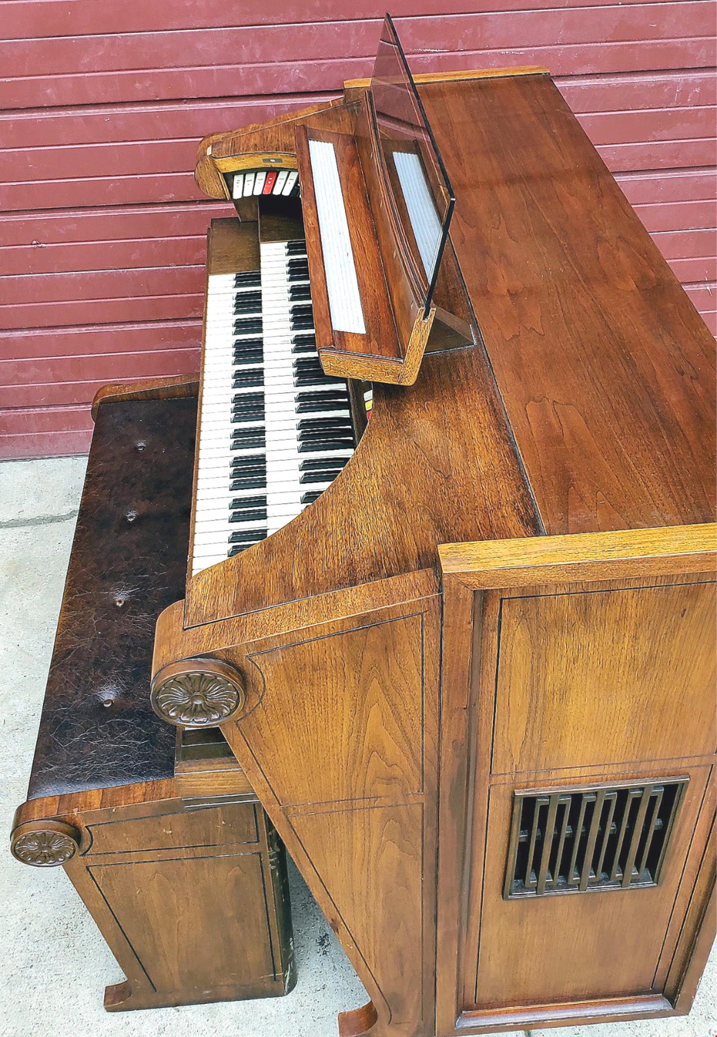 BEAUTIFUL HAMMOND REGENT 4172 Built-In LESLIE ORIGINAL BENCH WATCHVIDEO FREESHIP