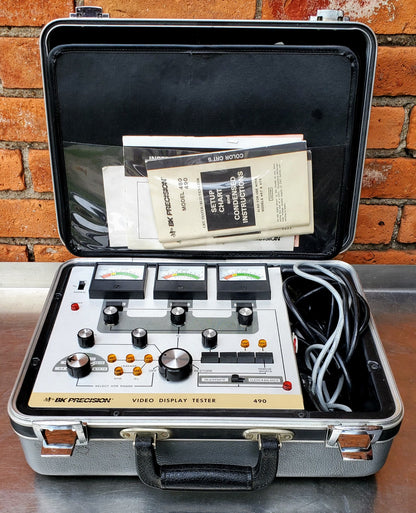 BK PRECISION VIDEO DISPLAY TESTER 490 CRT REJUVENATOR FREE SHIP WATCH VIDEO