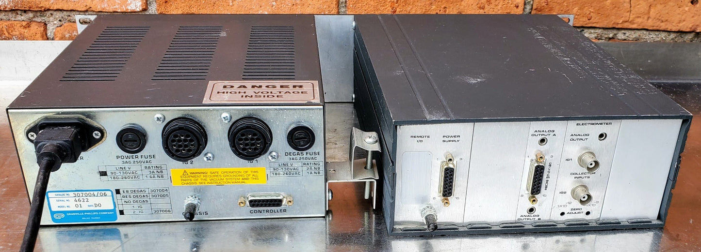 GRANVILLE PHILLIPS 307 VACUUM GAUGE CONTROLLER with POWER SUPPLY FREE SHIP