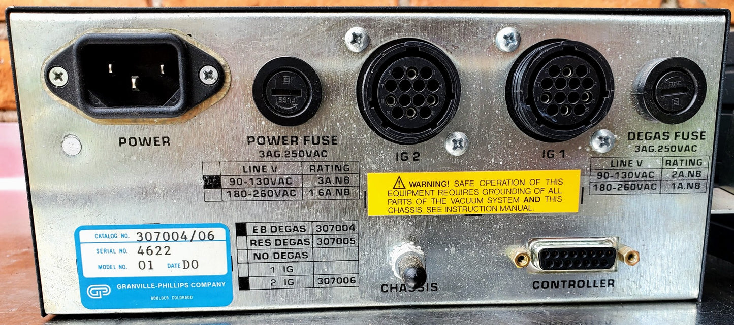 GRANVILLE PHILLIPS 307 VACUUM GAUGE CONTROLLER with POWER SUPPLY FREE SHIP