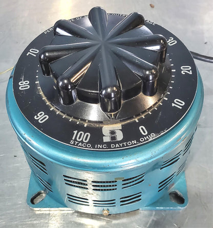 STACO PORTABLE VARIAC VARIABLE TRANSFORMER 120VAC INPUT 0-100 OUTPUT WATCH VIDEO