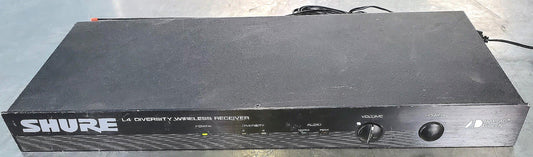 SHURE® L4-V MARCAD DIVERSITY WIRELESS RECEIVER BLACK & POWER SUPPLY 90DAYWARANTY
