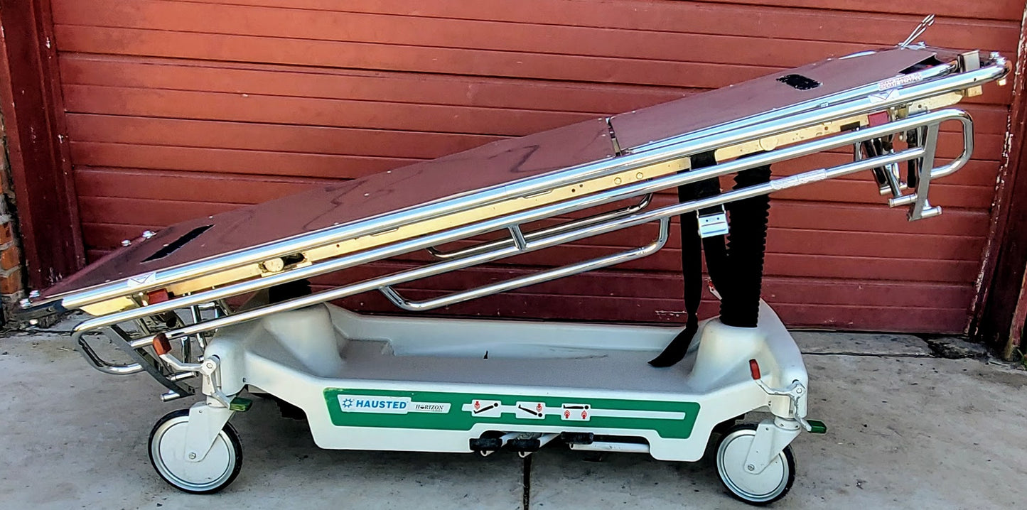 500lbs CAPACITY HAUSTED 462 HORIZON AIRGLIDE HOSPITAL TRANSPORT GURNEY STRETCHER