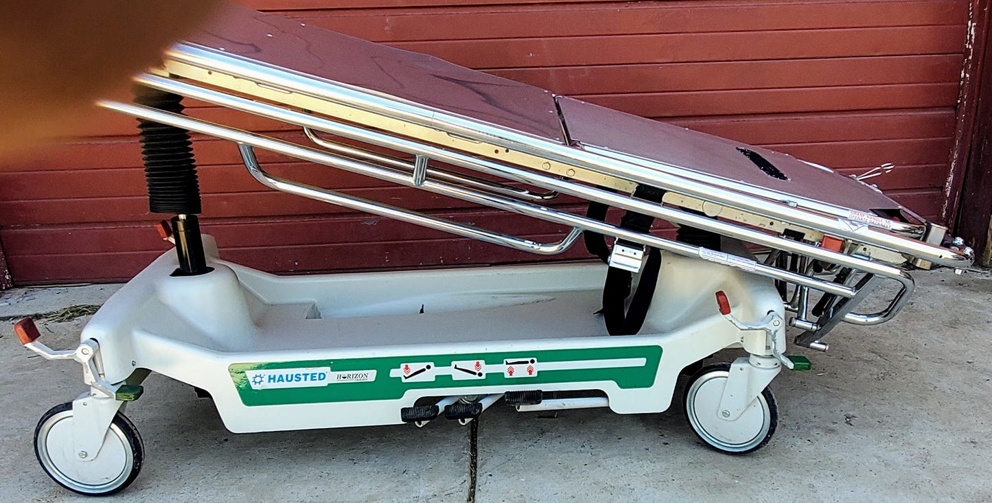 500lbs CAPACITY HAUSTED 462 HORIZON AIRGLIDE HOSPITAL TRANSPORT GURNEY STRETCHER