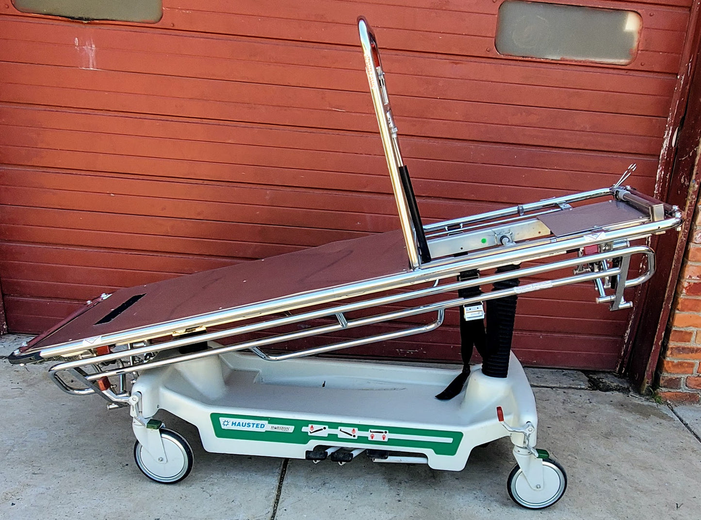 500lbs CAPACITY HAUSTED 462 HORIZON AIRGLIDE HOSPITAL TRANSPORT GURNEY STRETCHER