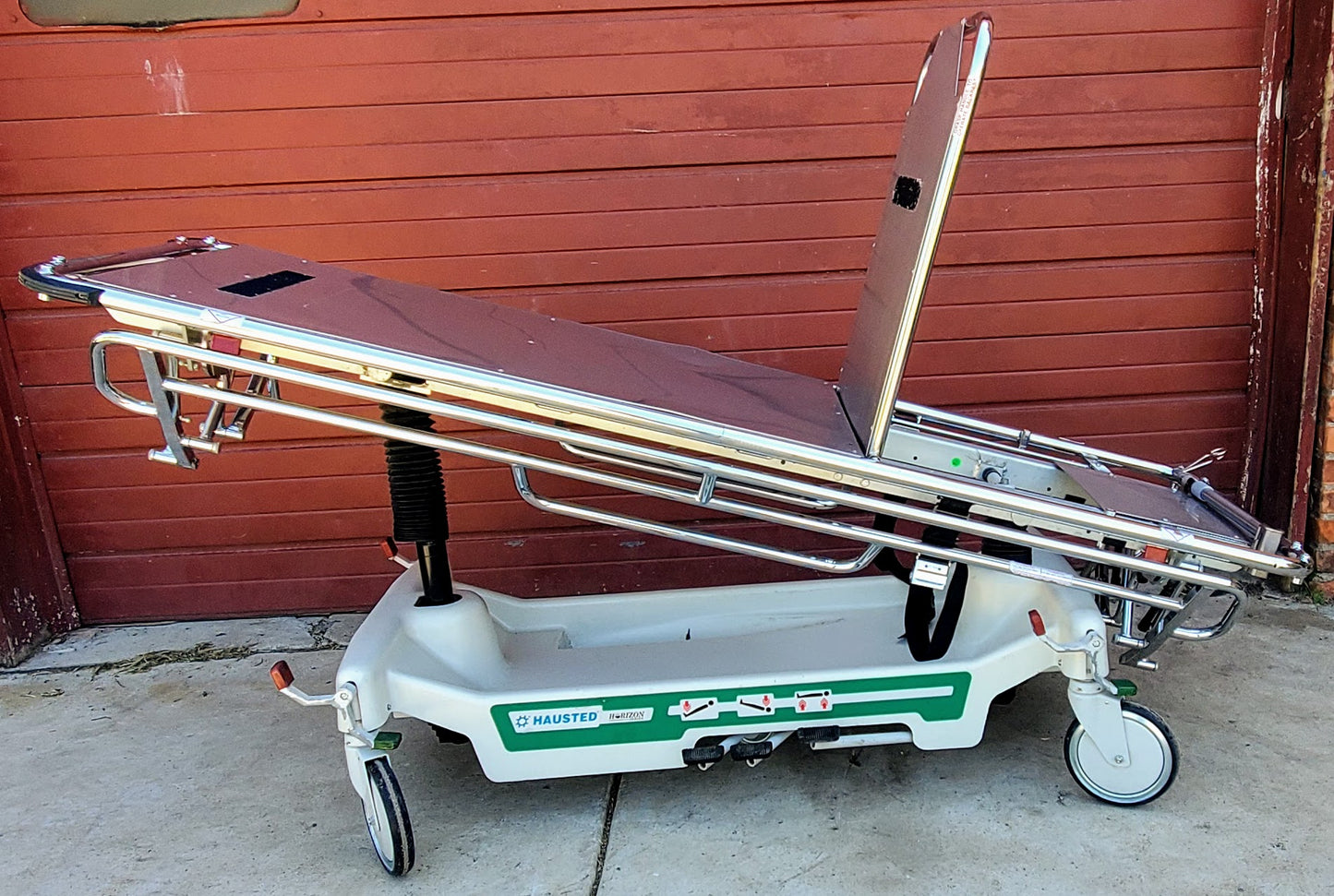 500lbs CAPACITY HAUSTED 462 HORIZON AIRGLIDE HOSPITAL TRANSPORT GURNEY STRETCHER