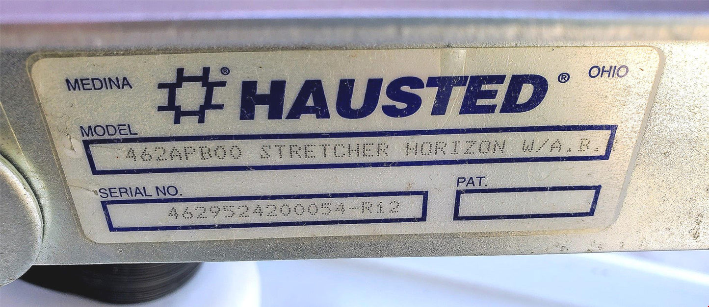500lbs CAPACITY HAUSTED 462 HORIZON AIRGLIDE HOSPITAL TRANSPORT GURNEY STRETCHER