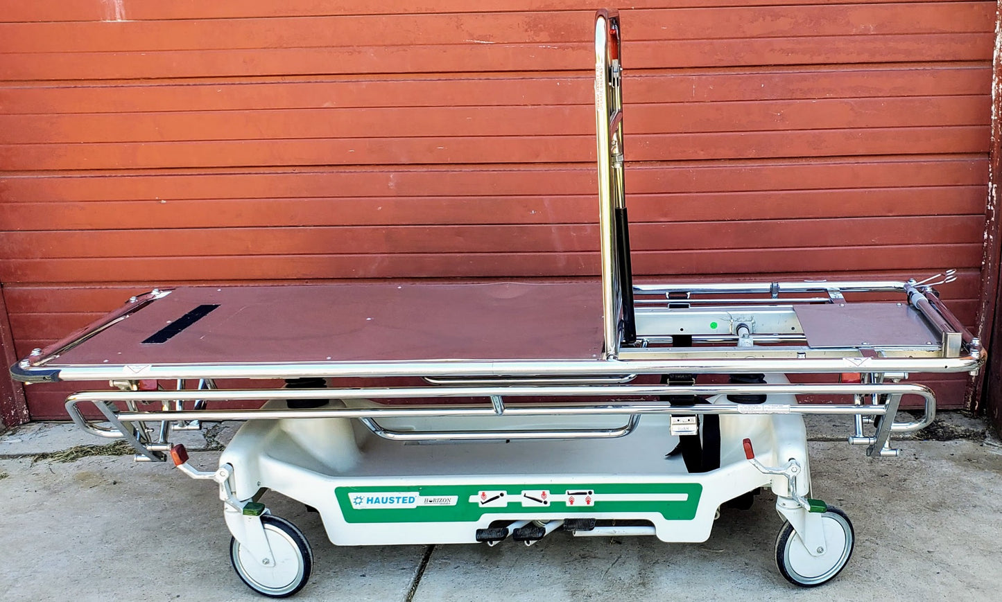 500lbs CAPACITY HAUSTED 462 HORIZON AIRGLIDE HOSPITAL TRANSPORT GURNEY STRETCHER