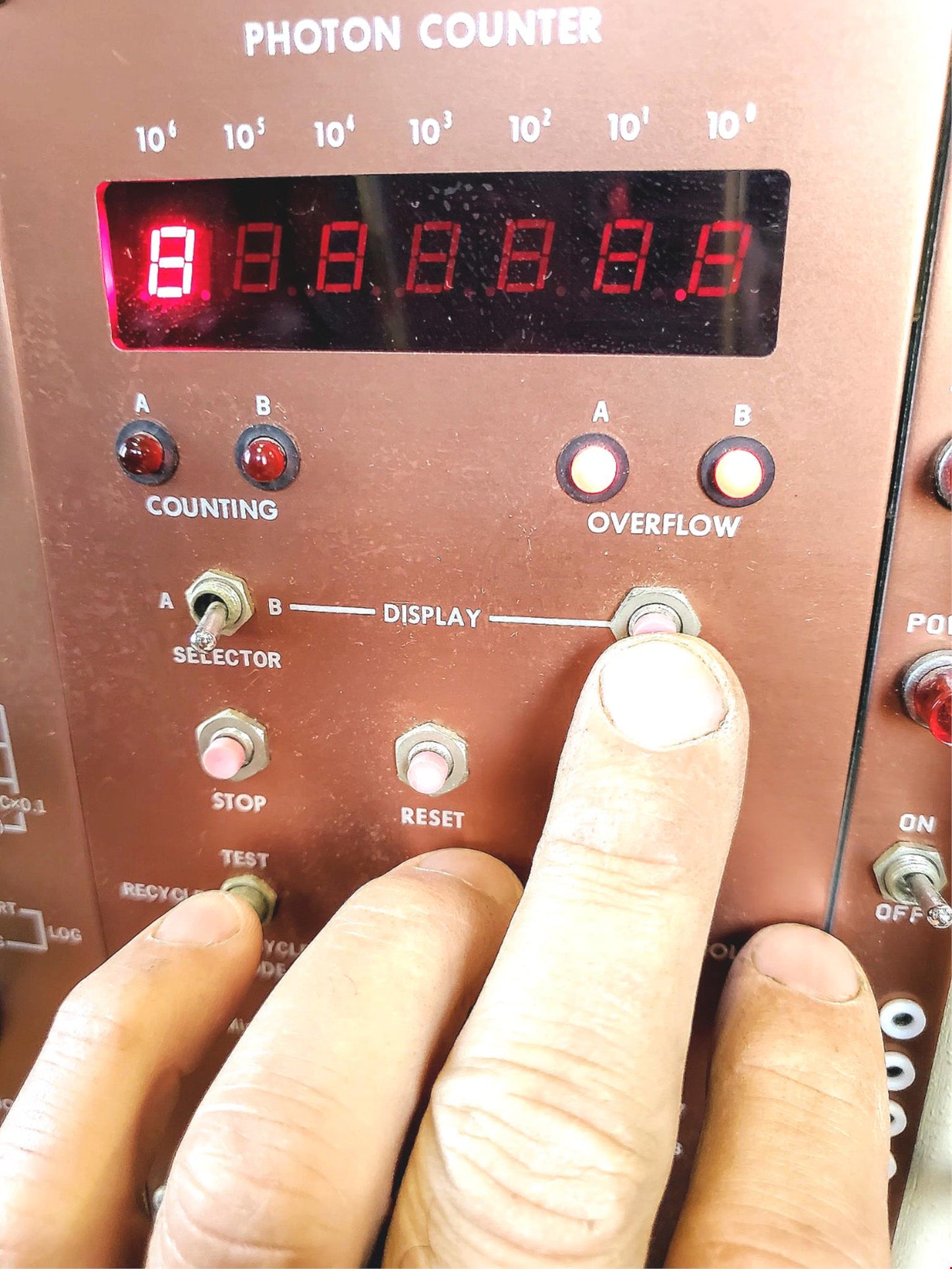 EG&G ORTEC 9315 PHOTON COUNTER 9349 RATEMETER 4001C BIN 4002A NIM POWER SUPPLY