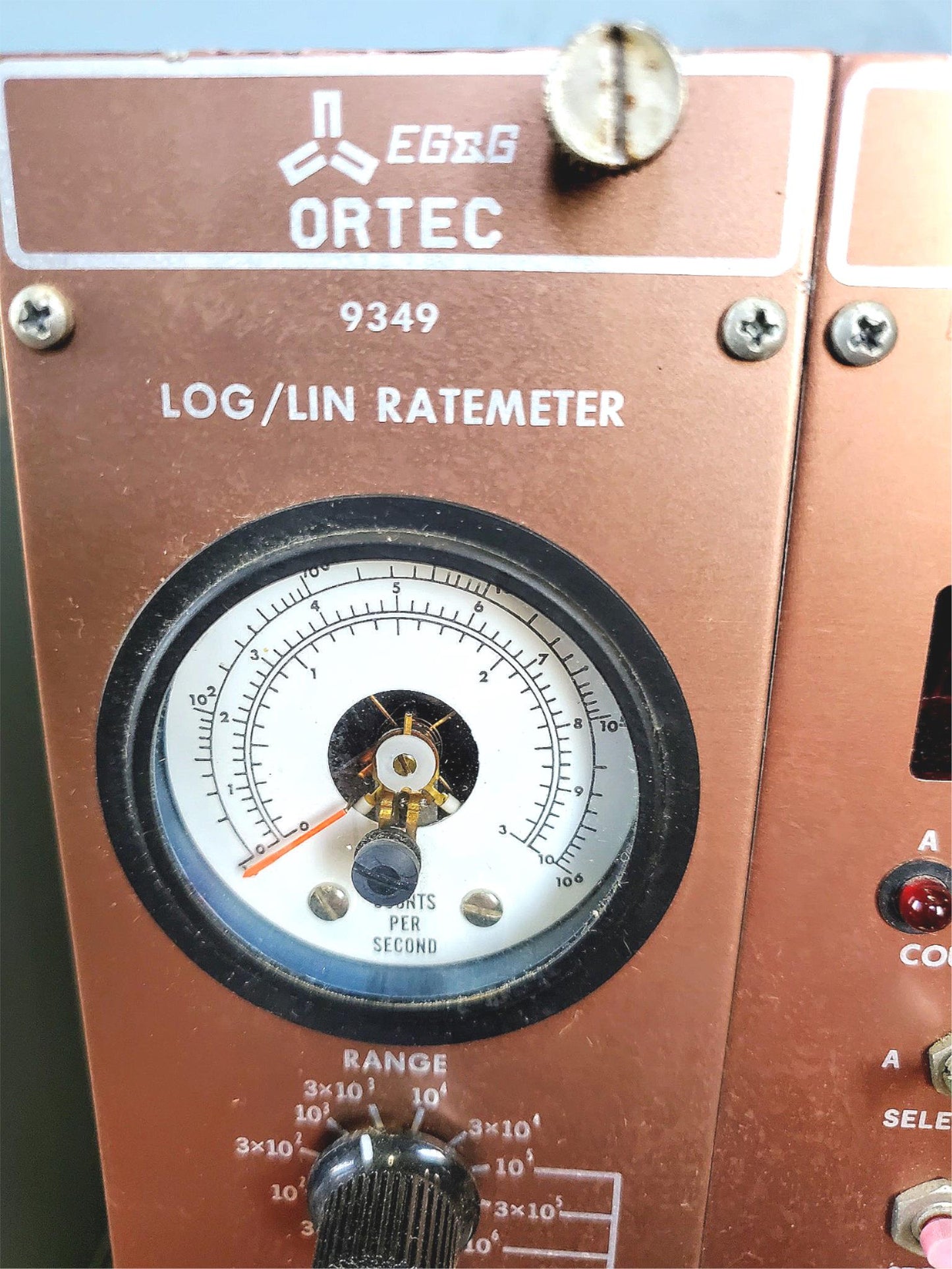 EG&G ORTEC 9315 PHOTON COUNTER 9349 RATEMETER 4001C BIN 4002A NIM POWER SUPPLY