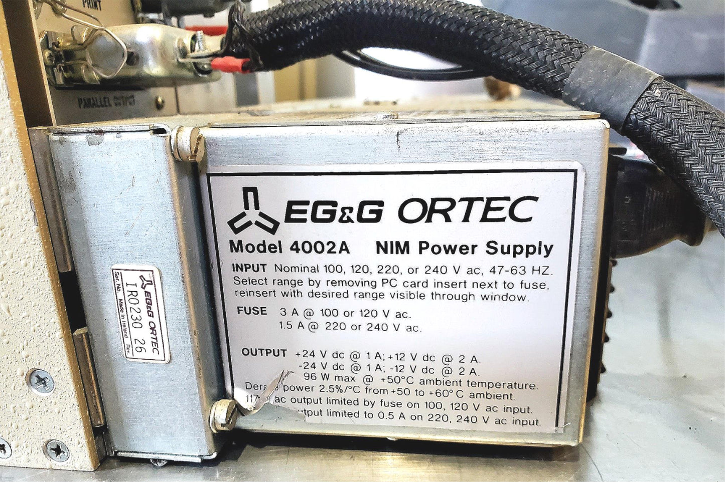 EG&G ORTEC 9315 PHOTON COUNTER 9349 RATEMETER 4001C BIN 4002A NIM POWER SUPPLY