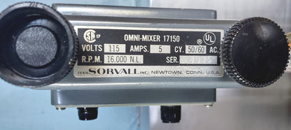 SORVALL OMNI MIXER HOMOGENIZER 17150 with TWO BUCKETS FREESHIP WATCH VIDEO