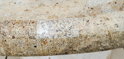 RARE 54"w x 29"h x 2"t MARBLE PATCHWORK CUSTOM MADE HIGH END DESIGN ROUND TABLE