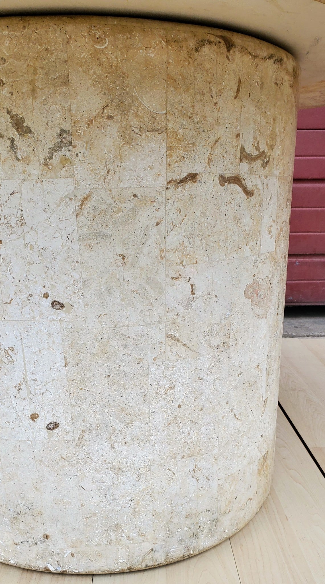 RARE 54"w x 29"h x 2"t MARBLE PATCHWORK CUSTOM MADE HIGH END DESIGN ROUND TABLE