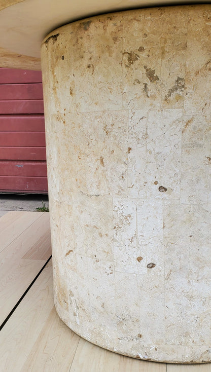 RARE 54"w x 29"h x 2"t MARBLE PATCHWORK CUSTOM MADE HIGH END DESIGN ROUND TABLE