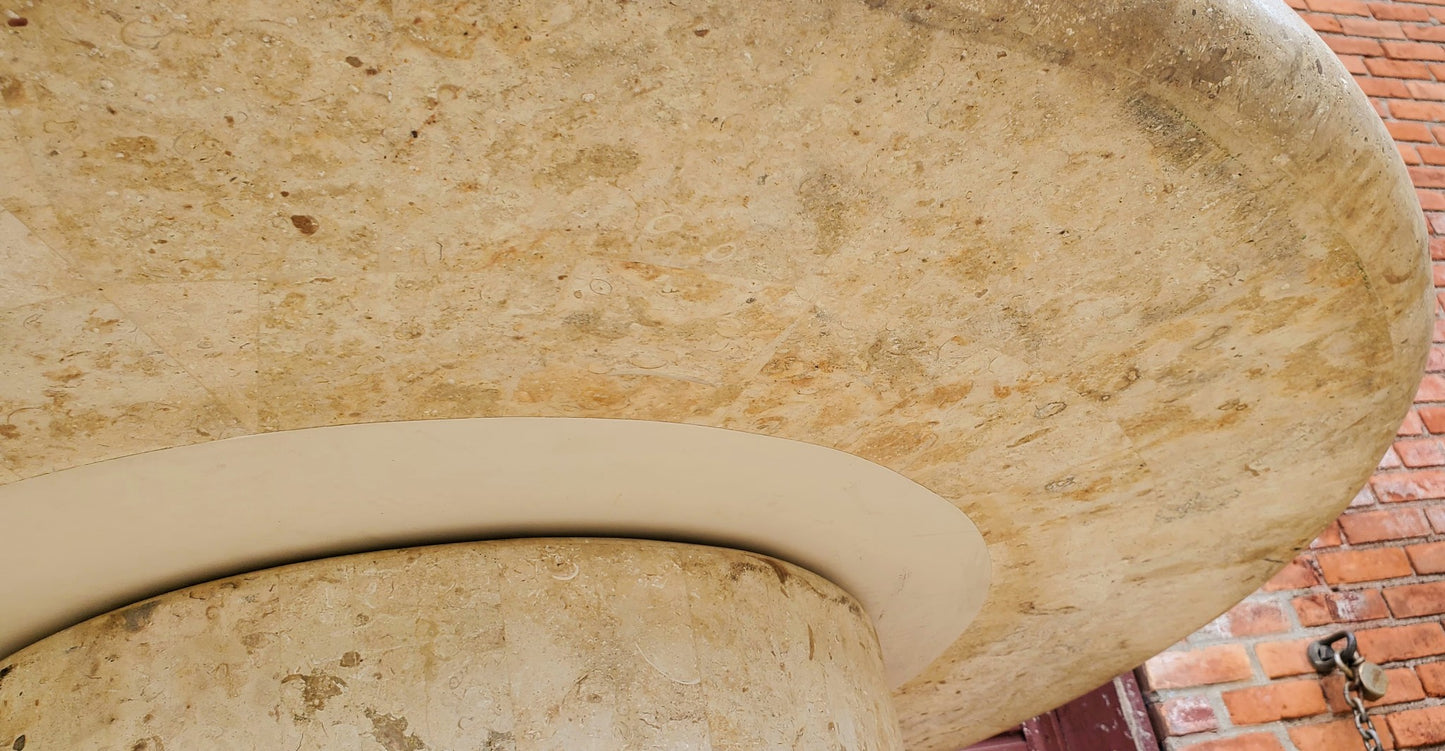 RARE 54"w x 29"h x 2"t MARBLE PATCHWORK CUSTOM MADE HIGH END DESIGN ROUND TABLE