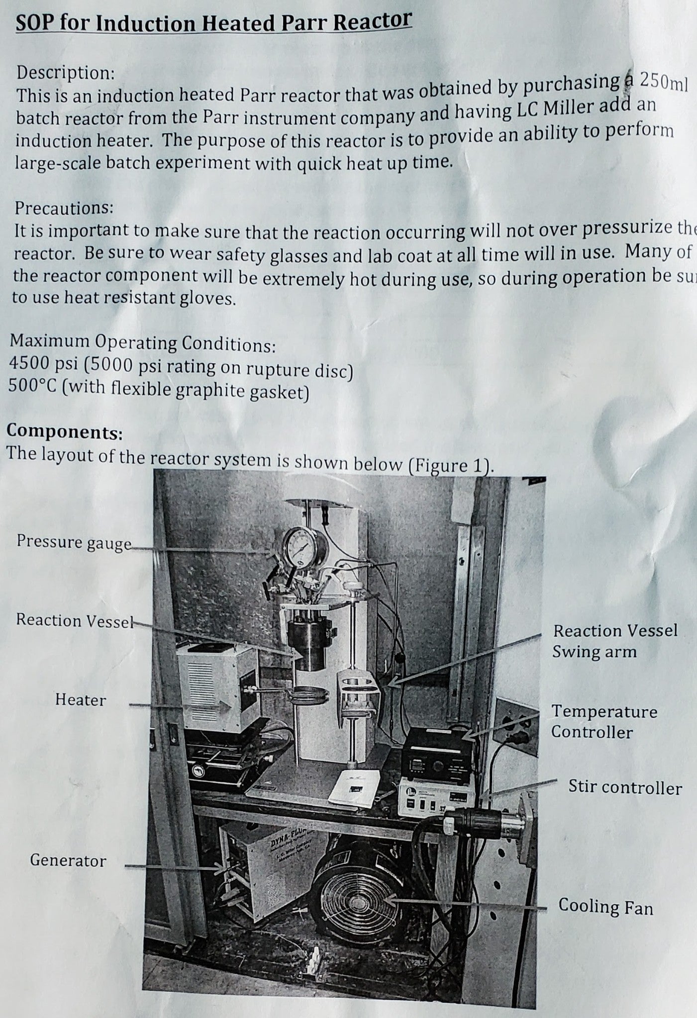PARR 4576A HP/HT BENCHTOP 250ml FIXED VESSEL 500°CTEMPERATURE REACTOR FREESHIP