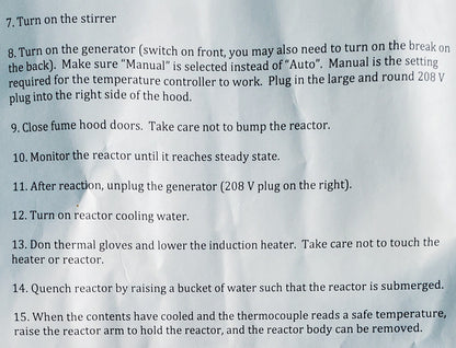 PARR 4576A HP/HT BENCHTOP 250ml FIXED VESSEL 500°CTEMPERATURE REACTOR FREE SHIP