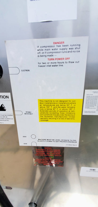 SCOTSMAN MDT3F12A-1H TOUCH-FREE AIR COOLED FLAKE ICE WATER DISPENSER WATCH VIDEO