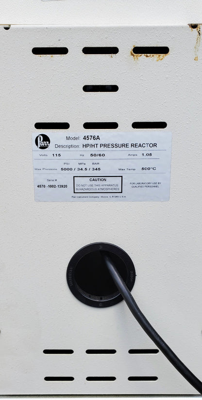 PARR 4576A HP/HT BENCHTOP 250ml FIXED VESSEL 500°CTEMPERATURE REACTOR FREE SHIP