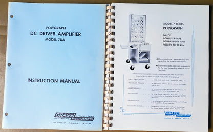 VINTAGE GRASS ® 7DA POLYGRAPH LIE DETECTOR MACHINE & EXTRA ACCESSORIES FREE SHIP