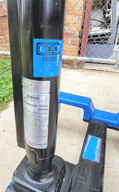 ARJO 17" Up To 36" MANUAL PATIENT TRANSFER LIFT up to 300 lbs PLEASE WATCH VIDEO