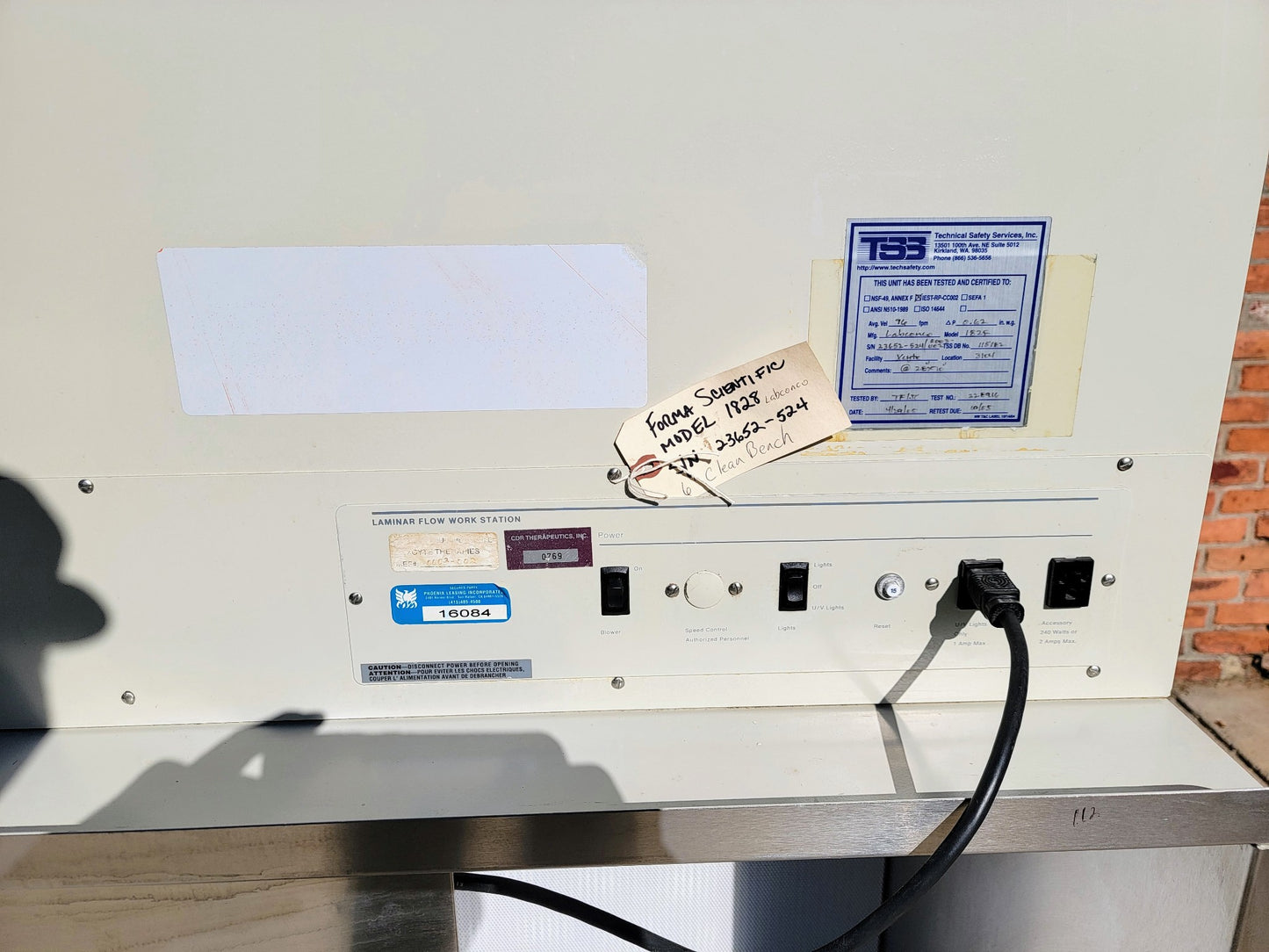 FORMA SCIENTIFIC 1828 6ft SAFETY ENCLOSURE FUME HOOD WORKSTATION STAND FREESHIP