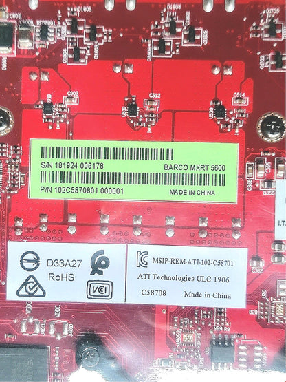 BRAND NEW SEALED BARCO DC MXRT 5600 ORIGINAL MEDICAL VIDEO GRAPHIC CARD FREESHIP