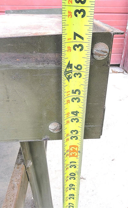 VINTAGE LYON MILITARY GREEN 6 FOOT Wide x 28"Deep x 37"High WORK BENCH FREE SHIP