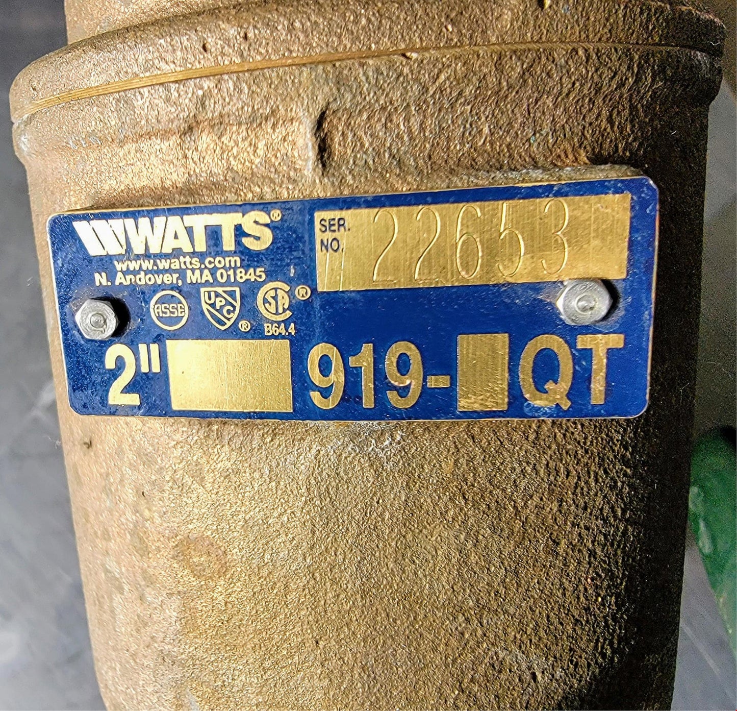 WATTS 919QT 2" REDUCED PRESSURE ZONE ASSEMBLY WATCH VIDEO FREE SHIPPING