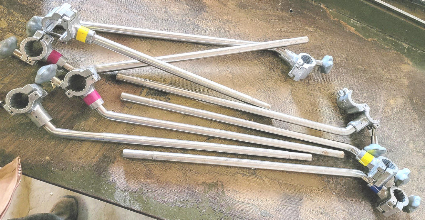 ZIMMER CHICK ORTHOPEDICS 24"inch  ANGLED I.V. POST with CLAMP TRACTION FREESHIP