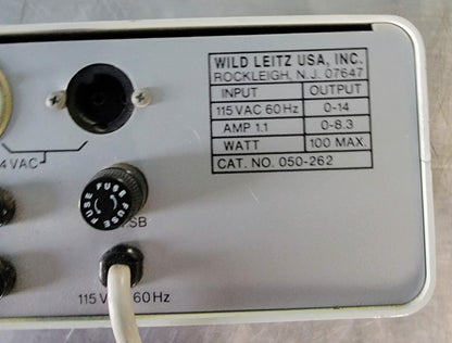 WILD LEITZ® 050-262 MICROSCOPE POWER SUPPLY WORKS GREAT 90-DAY-WARRANTY FREESHIP