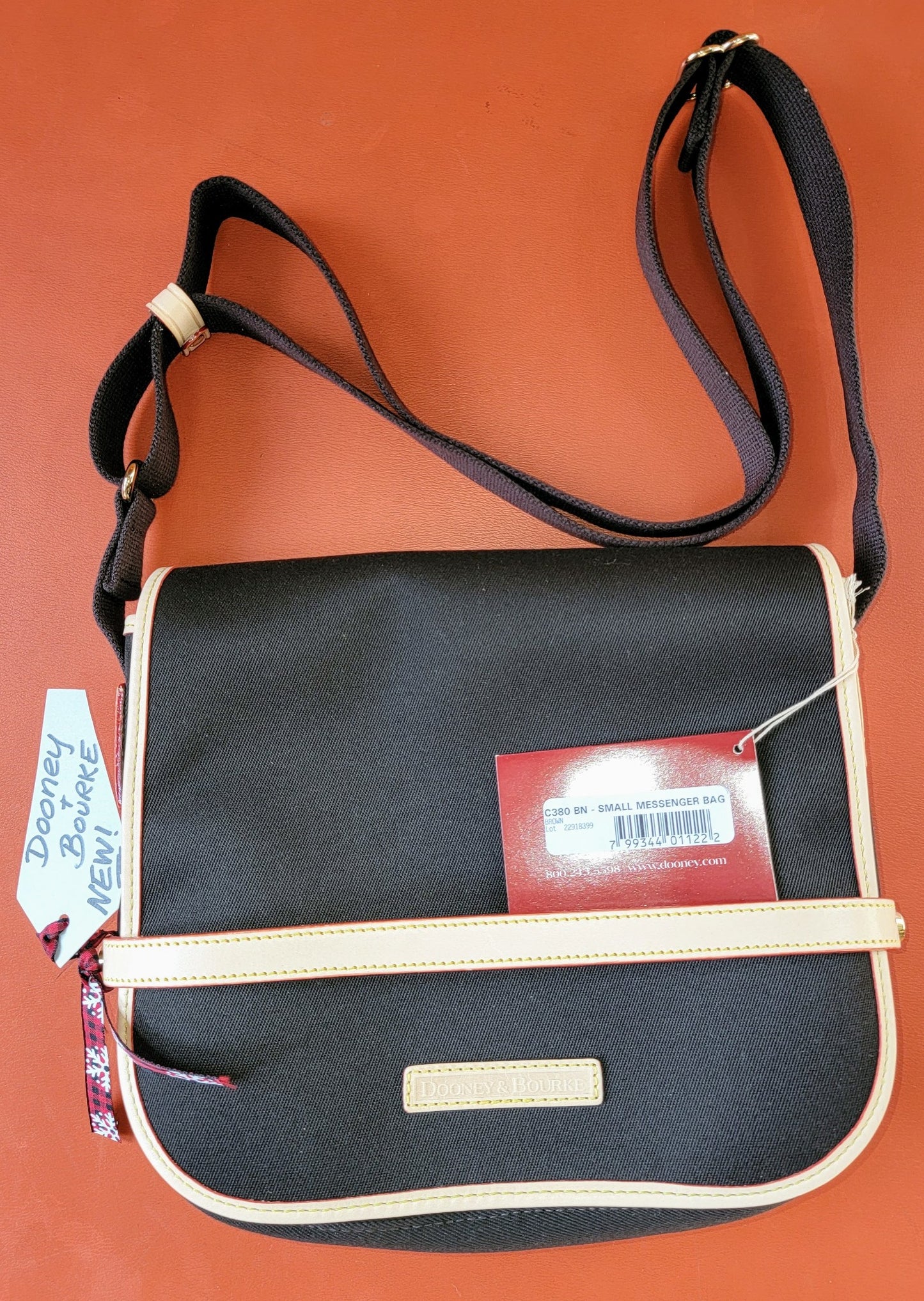 BRANDNEW DOONEY & BOURKEY C380BN BROWN SMALL WOMEN MESSENGER BAG FREE FAST SHIP