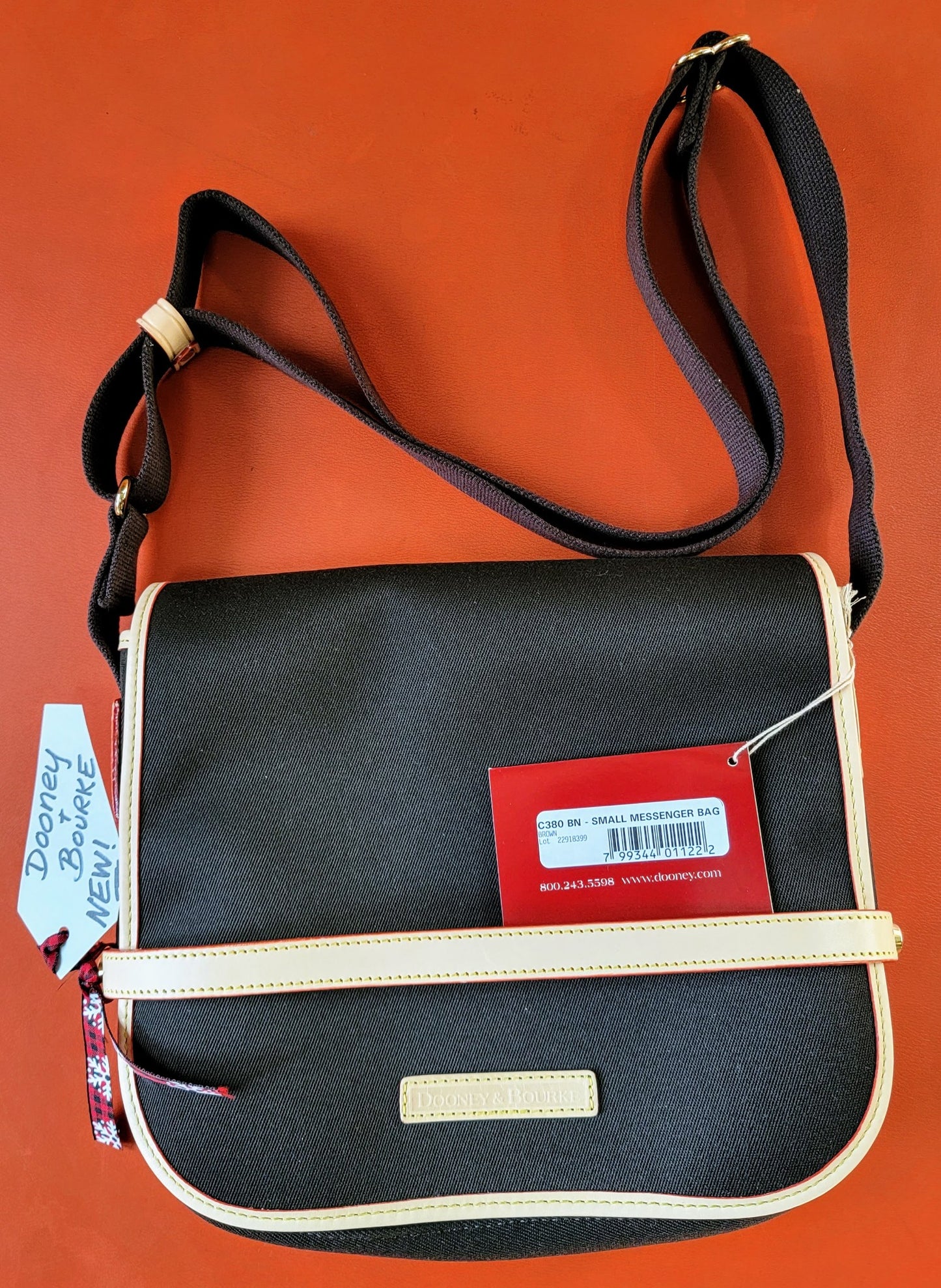 BRANDNEW DOONEY & BOURKEY C380BN BROWN SMALL WOMEN MESSENGER BAG FREE FAST SHIP