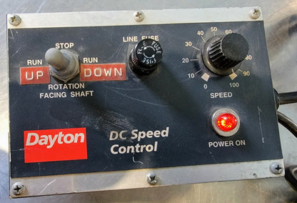 DAYTON DC GEARMOTOR 90V SPEED REDUCER & SPEED CONTROL 5:1 FREE SHIP WATCH VIDEO