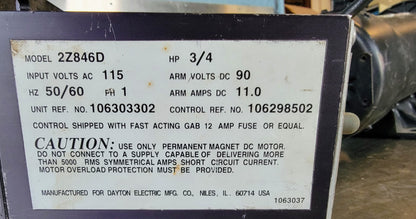 DAYTON DC GEARMOTOR 90V SPEED REDUCER & SPEED CONTROL 5:1 FREE SHIP WATCH VIDEO