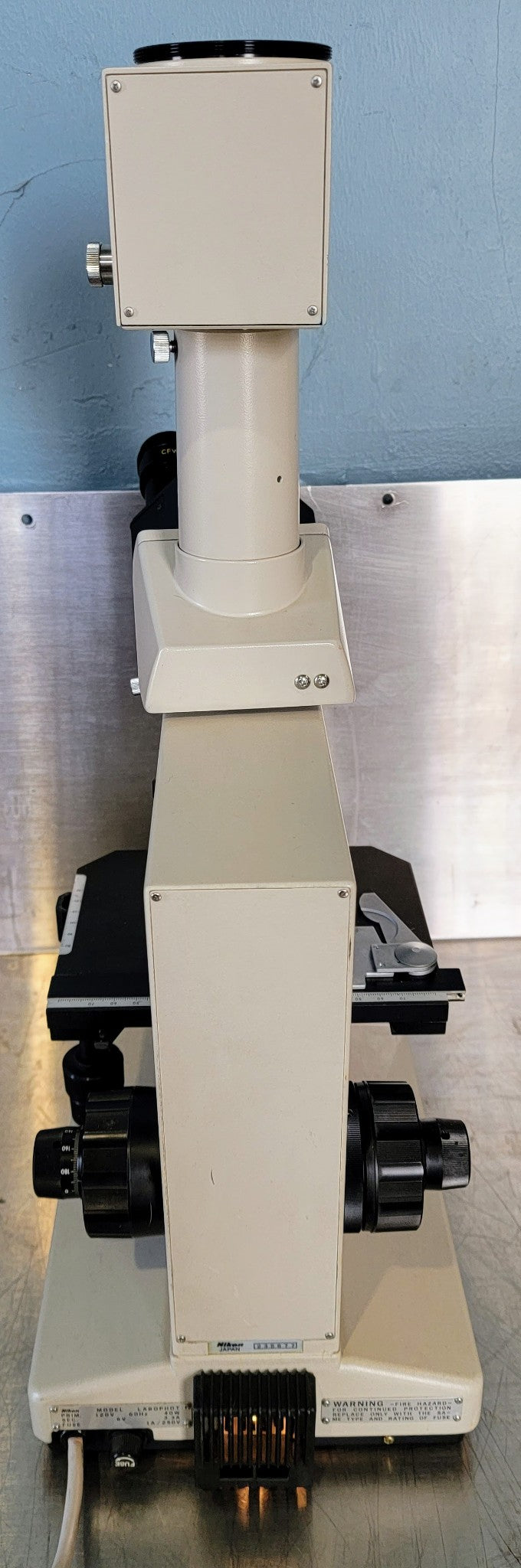 PERFECT NIKON LABOPHOT PHASE CONTRAST MICROSCOPE 4OBJECTIVES PFX TURRET WARRANTY